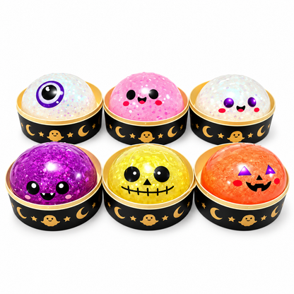 Halloween Ghost Dumpling Glitter Squeeze Toy