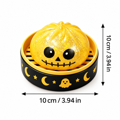Halloween Ghost Dumpling Glitter Squeeze Toy