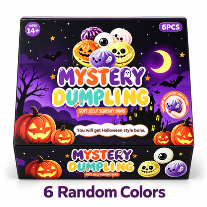 Halloween Ghost Dumpling Glitter Squeeze Toy
